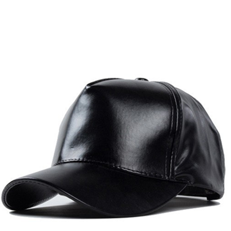 Black Faux Leather Hat - Her Teen Dream