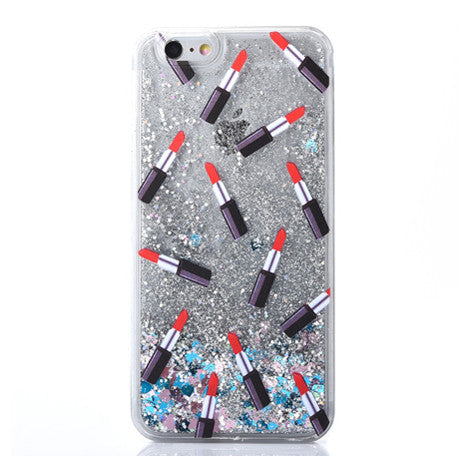 Designer Silver Glitter Lipstick iPhone 6/6s Case - Her Teen Dream