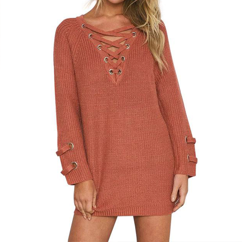 Oversized Lace Sweater - Sahara - Her Teen Dream