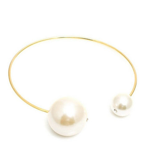 Oversized Pearl Choker Necklace - Her Teen Dream