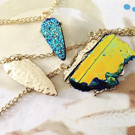 Three Layered Turquoise Necklace - Her Teen Dream