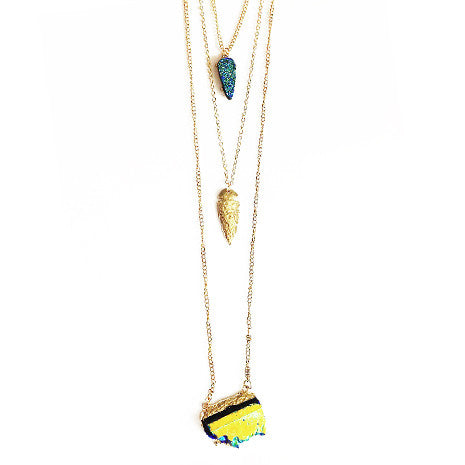 Three Layered Turquoise Necklace - Her Teen Dream