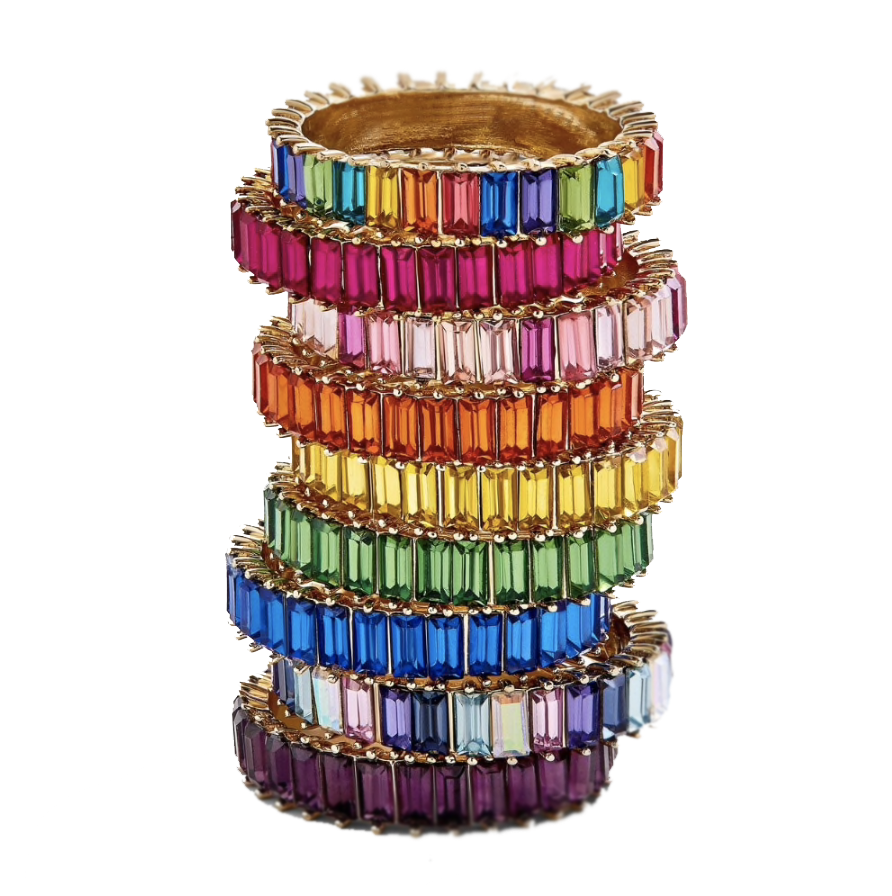 Large Gold Baguette Rings