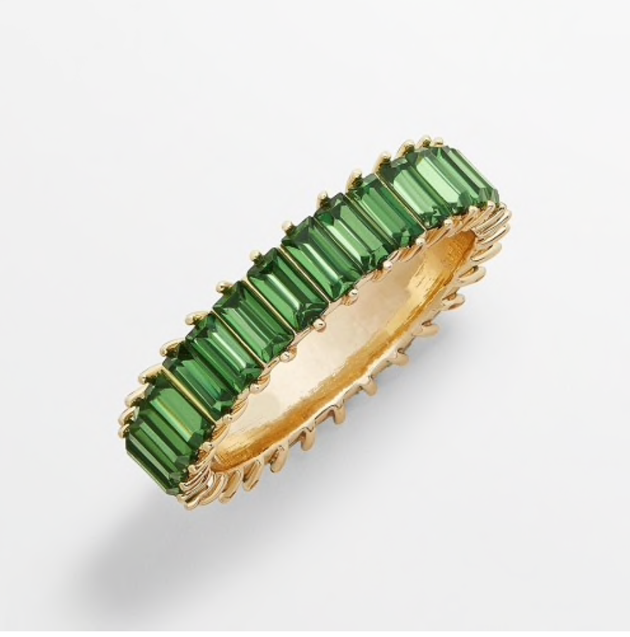 Large Gold Baguette Rings