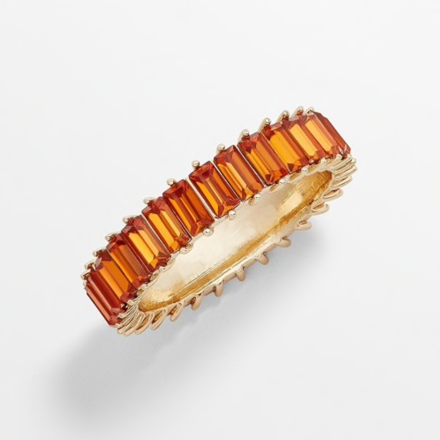 Large Gold Baguette Rings