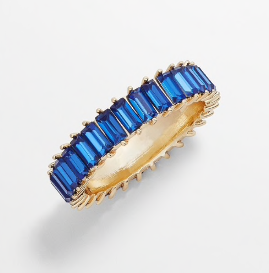 Large Gold Baguette Rings