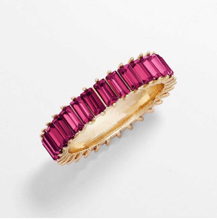 Large Gold Baguette Rings