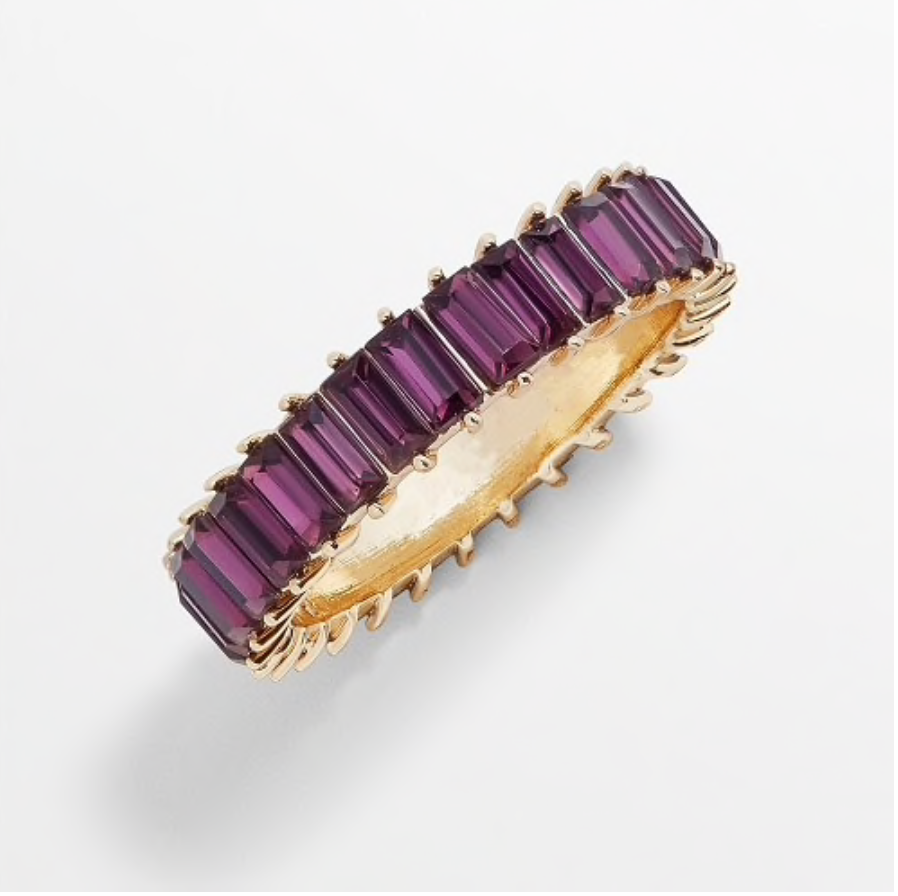 Large Gold Baguette Rings
