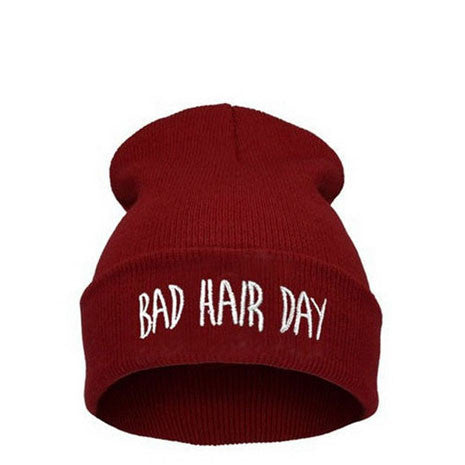 Bad Hair Day Beanie Maroon - Her Teen Dream