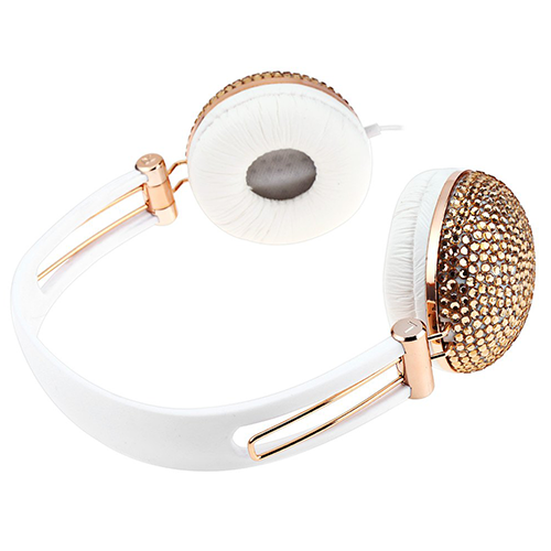 Bedazzled Gold Headphones - Her Teen Dream