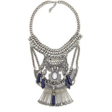 Blue Crystal Pendant Necklace - Her Teen Dream