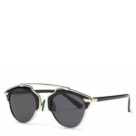 Butterfly Rimmed Sunglasses - Silver Rims - Her Teen Dream