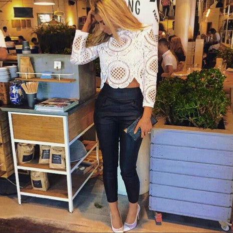 Crochet Lace Crop Top - Her Teen Dream