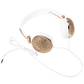 Bedazzled Gold Headphones - Her Teen Dream