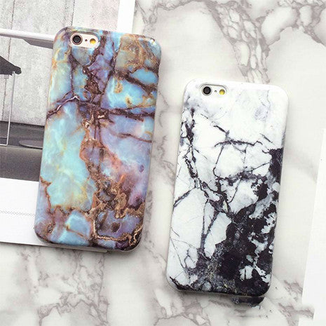 Marble Texture Black/White iPhone Case - Her Teen Dream