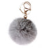 Grey Pom Pom Furry Keychain - Her Teen Dream