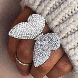 Movable Butterfly Ring - XL White (Limited Edition!) - Her Teen Dream