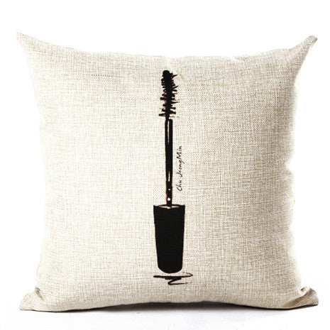 Mascara Wand Beauty Pillow Cover - Her Teen Dream