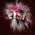 Pink Puff Monster Keychain - Faux Fur - Her Teen Dream