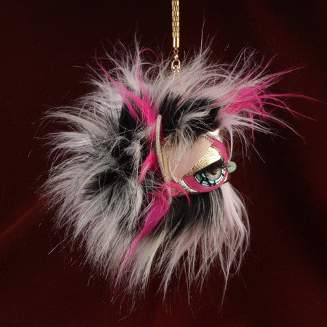 Pink Puff Monster Keychain - Faux Fur - Her Teen Dream