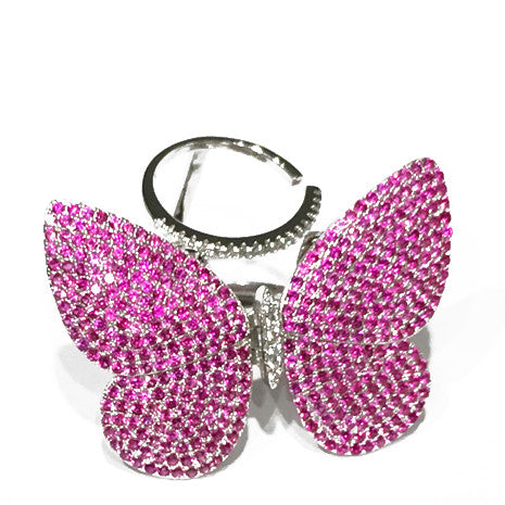 Movable Butterfly Ring - Rose - Her Teen Dream - Her Teen Dream