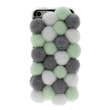 Fuzzy Green Puff Ball iPhone Case - Her Teen Dream