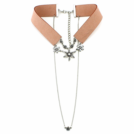 Double Layered Choker - Tan - Her Teen Dream