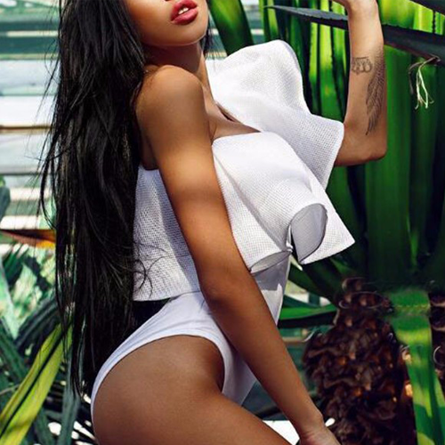 White Ruffle Body Suit - Her Teen Dream