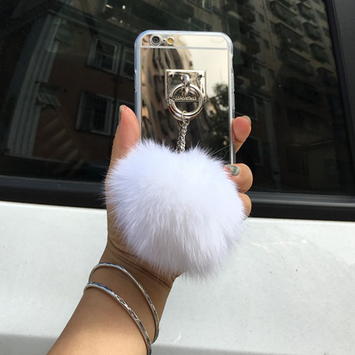 Puff Ball Pom Pom Furry iPhone Case - Colors - Her Teen Dream