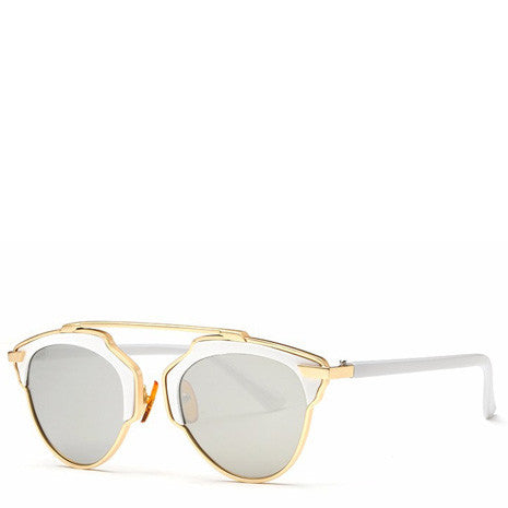 Butterfly Rimmed Sunglasses - White - Her Teen Dream